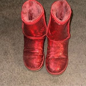 Red Sequin Ugg Boots